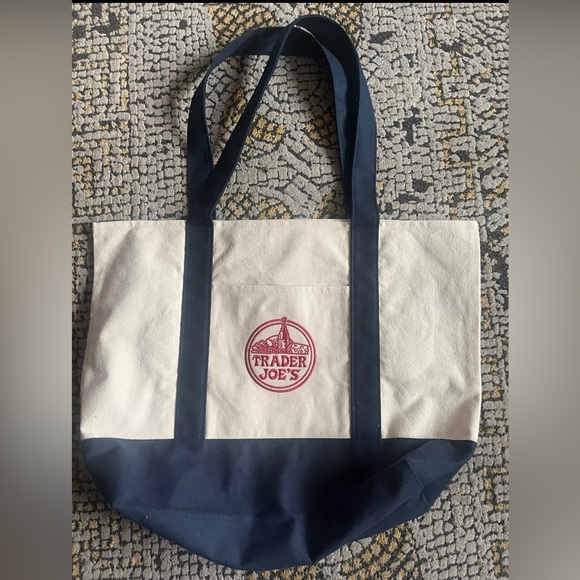 Trader Joe’s  reusable fashion Canvas Tote - Picture 1 of 2